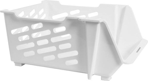 Discountershop 2x Groentemand | Groentebak Keuken | Mandenrek | Rek met Manden |Wit