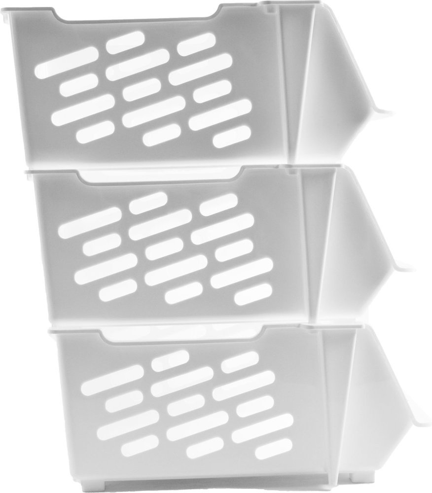 Discountershop 3 x Vegetable Basket | Fruit basket | Multifunctional Basket - White Discountershop 3 x Vegetable Basket | Fruit basket | Multifunctional Basket - White