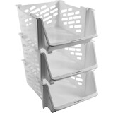 Discountershop 3 x Vegetable Basket | Fruit basket | Multifunctional Basket - White Discountershop 3 x Vegetable Basket | Fruit basket | Multifunctional Basket - White