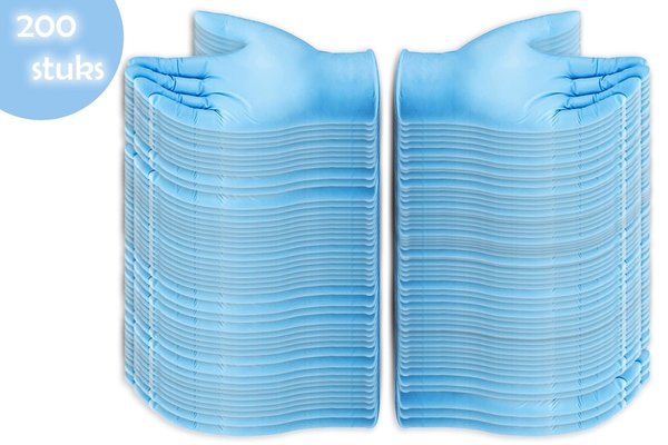 Discountershop Disposable gloves blue 200 pieces - Nitrile gloves - Powder free - Blue - size S - Nitrile 200 pieces Discountershop Disposable gloves blue 200 pieces - Nitrile gloves - Powder free - Blue - size S - Nitrile 200 pieces