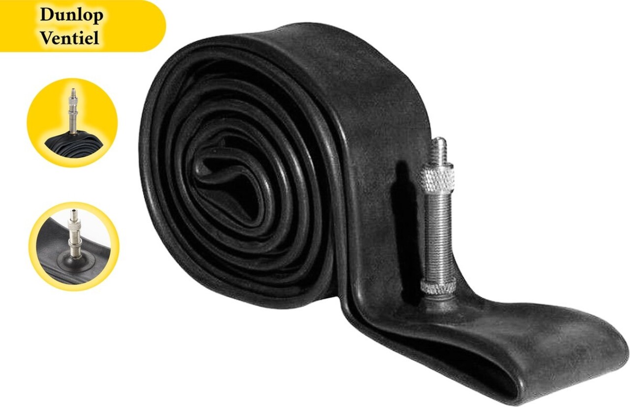 Merkloos Bicycle inner tube 28 inch - 2 pieces in the package inner tube 28 Inch (28/47-609/635 (28 x 1 5/8 x 1 3/8) Black - bicycle inner tube 28 inch, wide, Dunlop valve, puncture-proof Merkloos Bicycle inner tube 28 inch - 2 pieces in the package inner tube 28 Inch (28/47-609/635 (28 x 1 5/8 x 1 3/8) Black - bicycle inner tube 28 inch, wide, Dunlop valve, puncture-proof