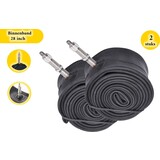 Merkloos Bicycle inner tube 28 inch - 2 pieces in the package inner tube 28 Inch (28/47-609/635 (28 x 1 5/8 x 1 3/8) Black - bicycle inner tube 28 inch, wide, Dunlop valve, puncture-proof