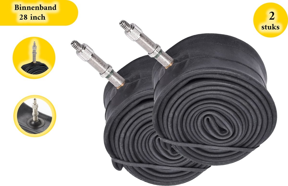 Bicycle inner tube 28 inch 1x Inner tube 28 Inch (28/47609/635 (28 x 1 5/8 x 1 3/8) Black