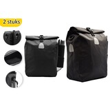 Merkloos Enkele Fietstassen praktische Set van 2 Veelzijdige : Schoudertas in 1 | Sterk, Waterdicht en Ruime 42 Liter Capaciteit (21 liter per tas) | Met Tarpaulin Materiaal
