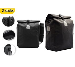 Merkloos Single Panniers practical Set of 2 Versatile : Shoulder bag in 1 | Strong, Waterproof and Spacious 42 Liter Capacity (21 liters per bag) | With Tarpaulin Material Merkloos Single Panniers practical Set of 2 Versatile : Shoulder bag in 1 | Strong, Waterproof and Spacious 42 Liter Capacity (21 liters per bag) | With Tarpaulin Material