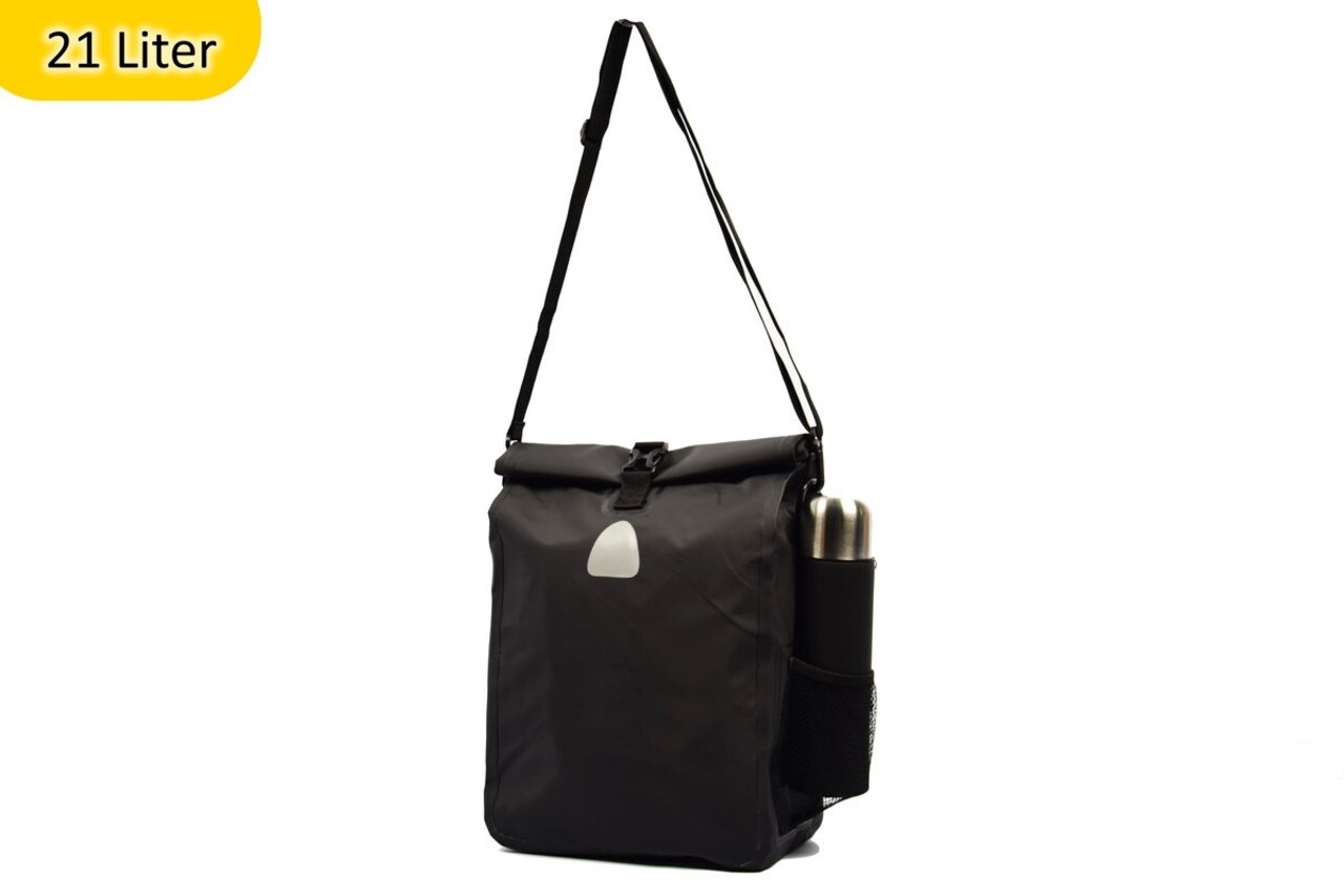 Merkloos Praktische Set van 2 Veelzijdige Enkele Fietstassen: Schoudertas in 1 | Sterk, Waterdicht en Ruime 42 Liter Capaciteit (21 liter per tas) | Met Tarpaulin Materiaal Merkloos Praktische Set van 2 Veelzijdige Enkele Fietstassen: Schoudertas in 1 | Sterk, Waterdicht en Ruime 42 Liter Capaciteit (21 liter per tas) | Met Tarpaulin Materiaal