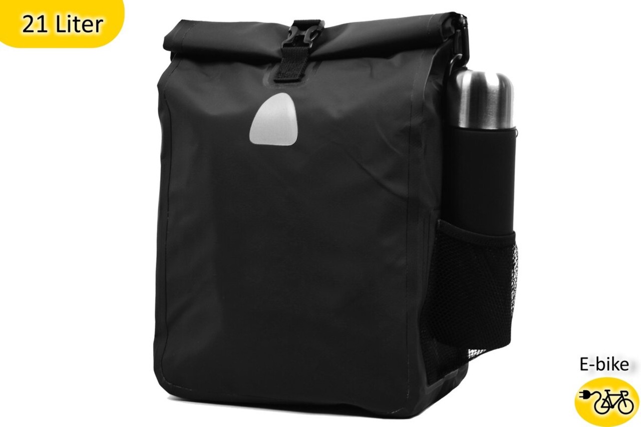 Merkloos Handy Set of 2 Versatile Single Panniers for E-bikes: Shoulder bag in 1 | Extremely strong, 100% waterproof | Spacious 42 Liter Capacity Merkloos Handy Set of 2 Versatile Single Panniers for E-bikes: Shoulder bag in 1 | Extremely strong, 100% waterproof | Spacious 42 Liter Capacity