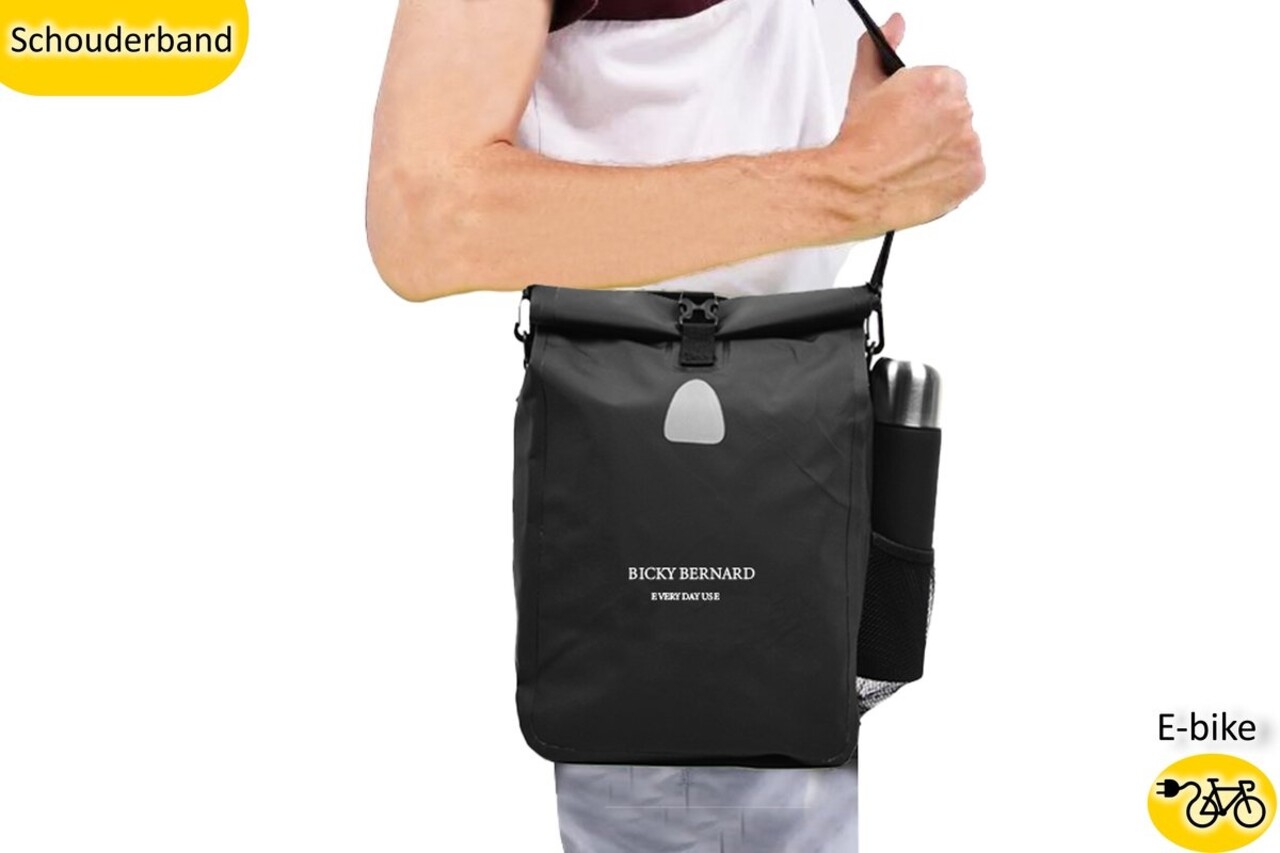 Merkloos Handy Set of 2 Versatile Single Panniers for E-bikes: Shoulder bag in 1 | Extremely strong, 100% waterproof | Spacious 42 Liter Capacity Merkloos Handy Set of 2 Versatile Single Panniers for E-bikes: Shoulder bag in 1 | Extremely strong, 100% waterproof | Spacious 42 Liter Capacity