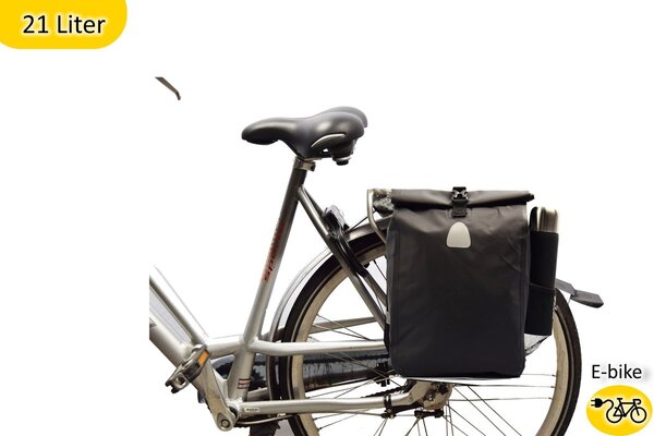 Merkloos Handy Set of 2 Versatile Single Panniers for E-bikes: Shoulder bag in 1 | Extremely strong, 100% waterproof | Spacious 42 Liter Capacity Merkloos Handy Set of 2 Versatile Single Panniers for E-bikes: Shoulder bag in 1 | Extremely strong, 100% waterproof | Spacious 42 Liter Capacity