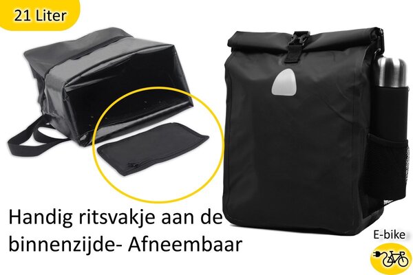 Merkloos Handy Set of 2 Versatile Single Panniers for E-bikes: Shoulder bag in 1 | Extremely strong, 100% waterproof | Spacious 42 Liter Capacity Merkloos Handy Set of 2 Versatile Single Panniers for E-bikes: Shoulder bag in 1 | Extremely strong, 100% waterproof | Spacious 42 Liter Capacity