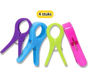 Merkloos Praktische Set van 4 Grote Plastic Badlaken Knijpers - Strandlakenknijpers - Badhanddoekknijpers - Zwembadstoelknijpers - XXL Knijpers (13 cm) - Houd je Handdoeken Stevig op hun Plaats! Merkloos Praktische Set van 4 Grote Plastic Badlaken Knijpers - Strandlakenknijpers - Badhanddoekknijpers - Zwembadstoelknijpers - XXL Knijpers (13 cm) - Houd je Handdoeken Stevig op hun Plaats!