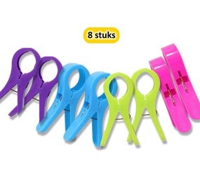 Merkloos Handige Set van 8 Grote Plastic Badlaken Knijpers - Strandlaken knijpers - Badhanddoekknijpers - Zwembadstoelknijpers - XXL Knijpers (13 cm) - Sterke Grip voor je Strand- en Zwembadavonturen! Merkloos Handige Set van 8 Grote Plastic Badlaken Knijpers - Strandlaken knijpers - Badhanddoekknijpers - Zwembadstoelknijpers - XXL Knijpers (13 cm) - Sterke Grip voor je Strand- en Zwembadavonturen!
