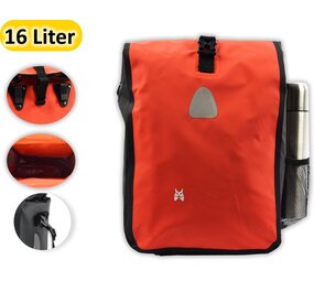 Merkloos Single bicycle bag 16 liter bicycle bag with a capacity of 16 liters dimensions 27x 14 x 49cm - Note bicycle bag single 16 liters Merkloos Single bicycle bag 16 liter bicycle bag with a capacity of 16 liters dimensions 27x 14 x 49cm - Note bicycle bag single 16 liters