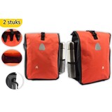 Merkloos Single bicycle bag 16 liter bicycle bag 2 pieces with a capacity of 16 liters dimensions 27x 14 x 49cm - Note bicycle bag single 16 liters
