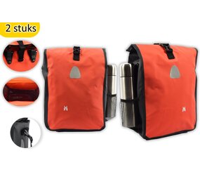 Merkloos Enkele fiets tas 16 liter fietstas 2 stuks met inhoud van 16 Liter afmeting 27x 14 x 49cm -Let op fietstas enkel 16 Litre