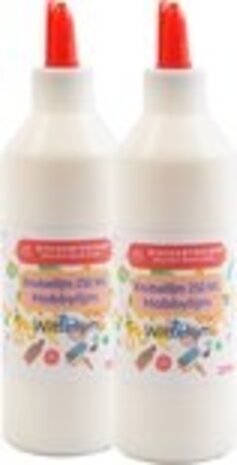 Discountershop Craft glue 250 ml per bottle 500 mltwo bottles Universal glue for crafts Craft glue for children Affordable and versatile