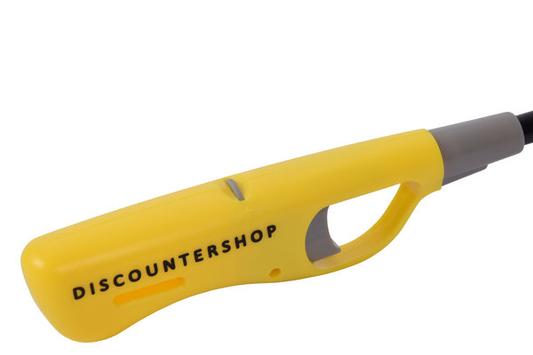 Discountershop Kitchen Lighter 26 cm with Child Lock - for BBQ, Camping, Candles, Gas Hobs and Hospitality Yellow