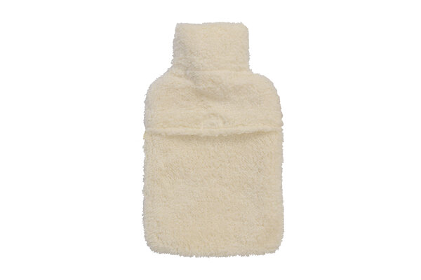Discountershop Warming White Hot Water Bottle with Cover - Ideal Christmas Gift for Lovers - 21.5 x 34.5 cm