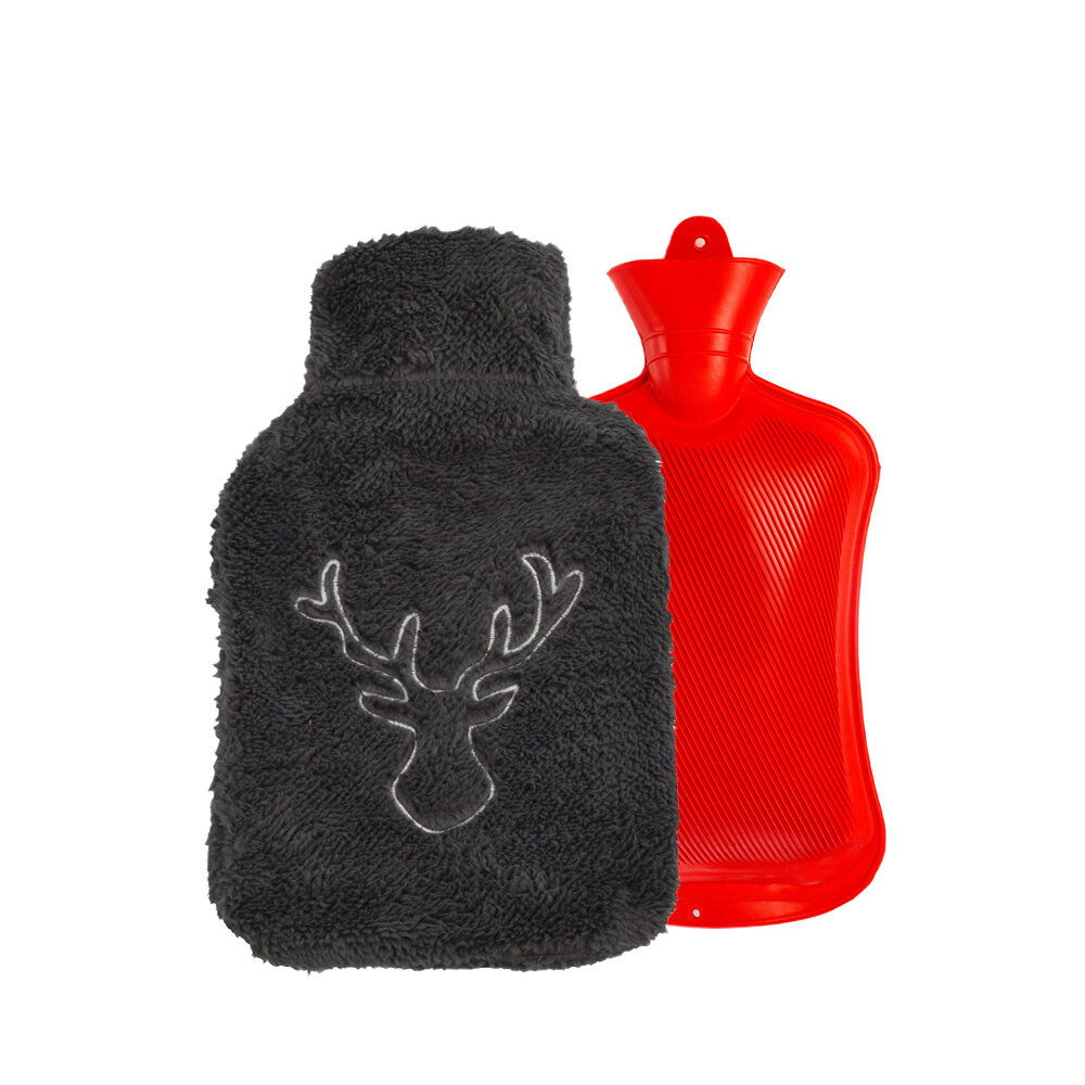 Discountershop Pluche Warmwaterkruik met Hoes - 0.85 kg - Grijs Warmte Kerstcadeau voor Ontspanning - 21.5 cm x 34.5 cm Discountershop Pluche Warmwaterkruik met Hoes - 0.85 kg - Grijs Warmte Kerstcadeau voor Ontspanning - 21.5 cm x 34.5 cm