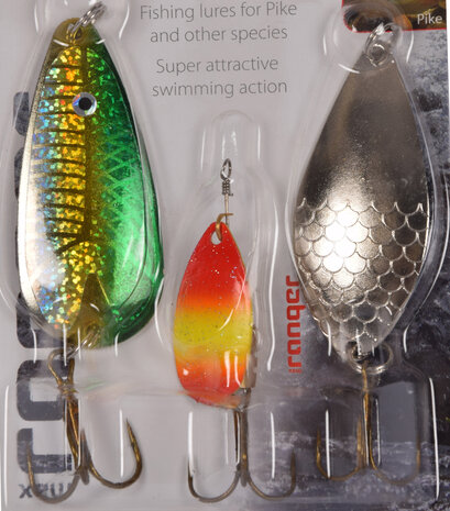 Merkloos High Quality Fishing Spinner Set for Predator Fish - Durable Fishing Lures - 10cm x 8cm x 10cm Merkloos High Quality Fishing Spinner Set for Predator Fish - Durable Fishing Lures - 10cm x 8cm x 10cm