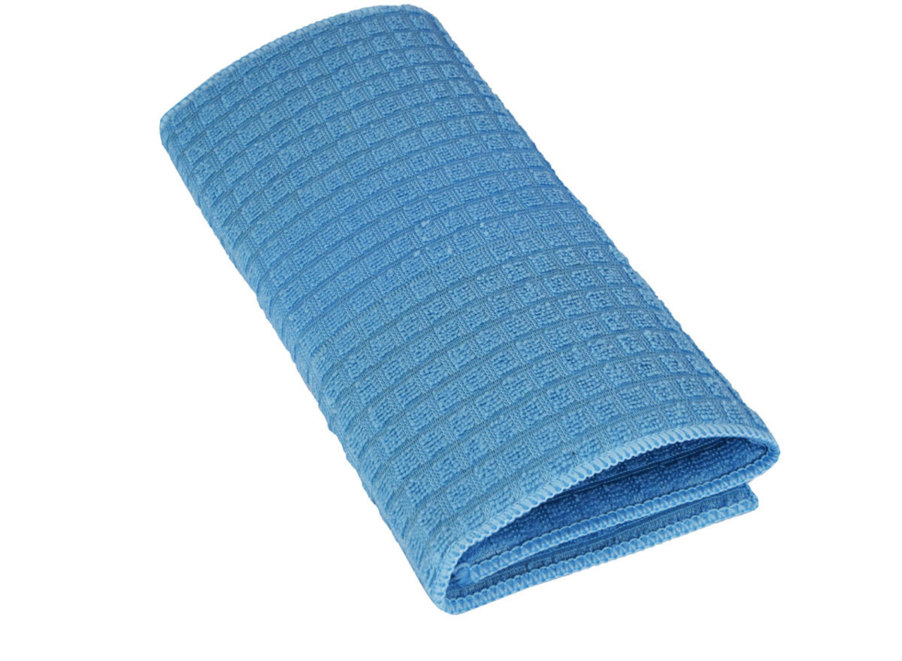 Discountershop Set of 3 Colorful Dishcloths - Blue - Polyester and Cotton Blend - 80 gm - 30x40 cm Discountershop Set of 3 Colorful Dishcloths - Blue - Polyester and Cotton Blend - 80 gm - 30x40 cm