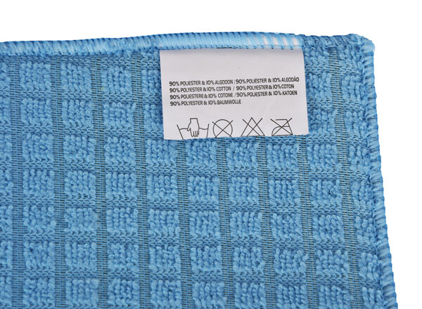 Discountershop Set van 3 Kleurrijke Vaatdoeken - Blauw - Polyester en Katoenmix - 80 gm - 30x40 cm Discountershop Set van 3 Kleurrijke Vaatdoeken - Blauw - Polyester en Katoenmix - 80 gm - 30x40 cm