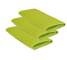 Discountershop Set of 3 Green Cleaning Cloths: Eco-friendly and Absorbent - 30x40 cm Discountershop Set of 3 Green Cleaning Cloths: Eco-friendly and Absorbent - 30x40 cm