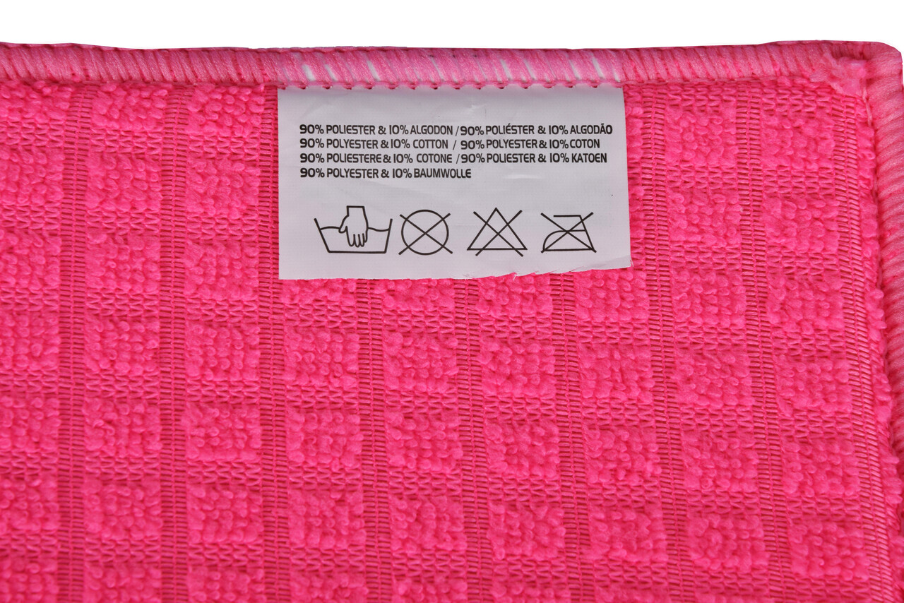 Discountershop Set Van 3 Keukendoeken van Polyester en Katoenmix - Schoonmaaktextiel - Roze - 30x40 cm Discountershop Set Van 3 Keukendoeken van Polyester en Katoenmix - Schoonmaaktextiel - Roze - 30x40 cm