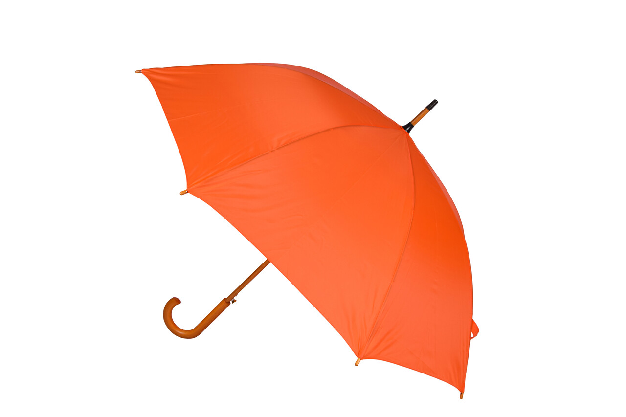 Merkloos Grote Opvouwbare Paraplu - Automatische Windbestendige Paraplu - Oranje Polyester - Ø90 cm