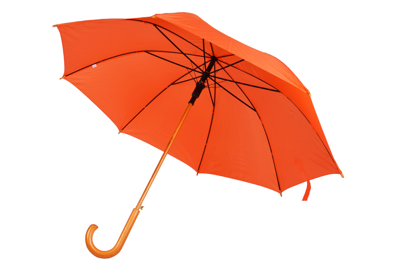 Discountershop Oranje Automatische Paraplu 102 cm – Windbestendige Paraplu voor Volwassenen | Grote Sterke Regenparaplu met Snelle Openknop