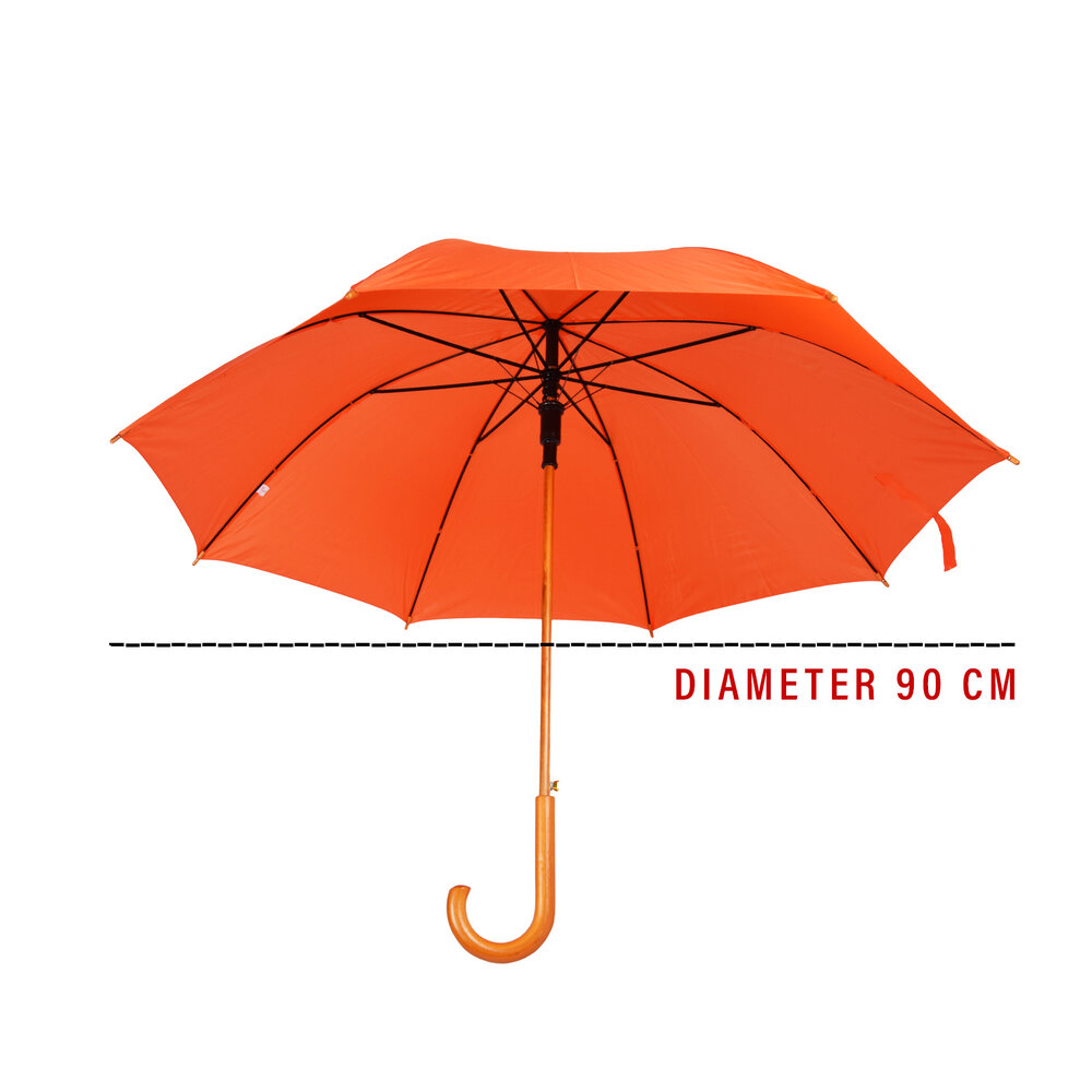 Merkloos Large Folding Umbrella - Automatic Windproof Umbrella - Orange Polyester - Ø90 cm Merkloos Large Folding Umbrella - Automatic Windproof Umbrella - Orange Polyester - Ø90 cm