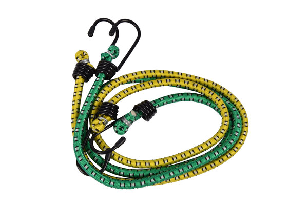 Discountershop Duurzame Elastische Spinbinder Fiets - Multikleurige Bagagebinder van 80 cm met 2 Haken - 1cmx5 cm Discountershop Duurzame Elastische Spinbinder Fiets - Multikleurige Bagagebinder van 80 cm met 2 Haken - 1cmx5 cm