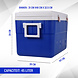 Merkloos Blue Portable Camping Cool Box - 45L - Plastic - Including Lid - With Handles - Anti-slip - 50x38x39cm