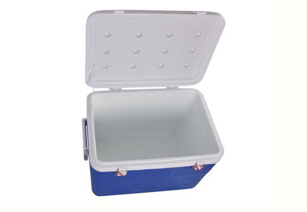 Merkloos Blue Portable Camping Cool Box - 45L - Plastic - Including Lid - With Handles - Anti-slip - 50x38x39cm