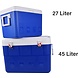 Merkloos Blue Portable Camping Cool Box - 45L - Plastic - Including Lid - With Handles - Anti-slip - 50x38x39cm
