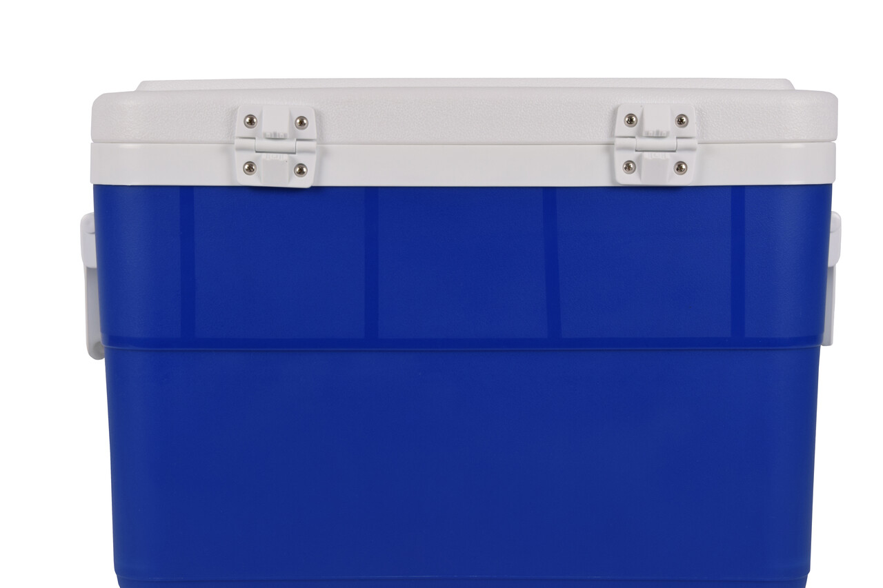 Merkloos Blue Portable Camping Cool Box - 45L - Plastic - Including Lid - With Handles - Anti-slip - 50x38x39cm