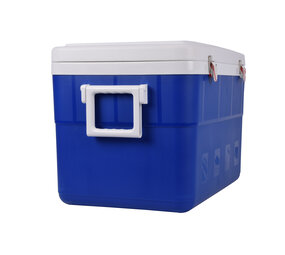 Merkloos Blue Portable Camping Cool Box - 45L - Plastic - Including Lid - With Handles - Anti-slip - 50x38x39cm