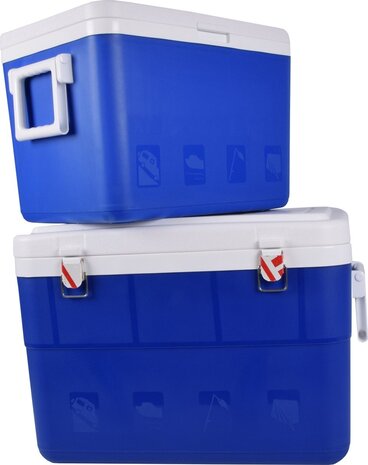 Merkloos Blauwe Camping Koelbox - Draagbaar en Luchtdicht - 27L - Voor Voedsel en Drank - Koelboxen - 42x32x33 cm Merkloos Blauwe Camping Koelbox - Draagbaar en Luchtdicht - 27L - Voor Voedsel en Drank - Koelboxen - 42x32x33 cm