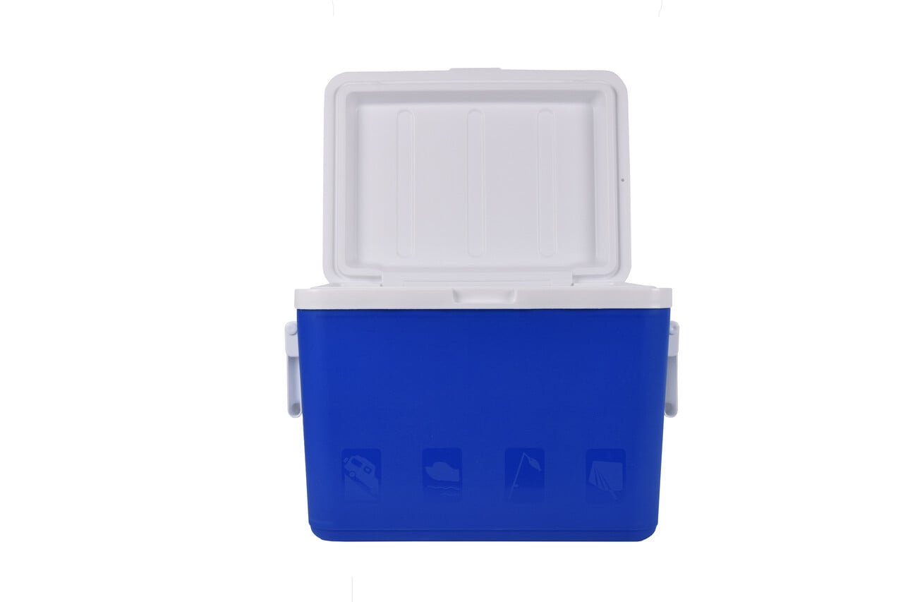 Merkloos Blue Camping Cooler - Portable and Airtight - 27L - For Food and Drinks - Coolboxes - 42x32x33 cm