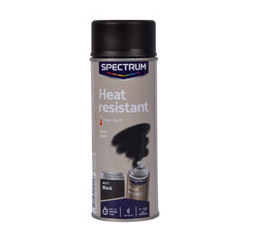 Discountershop Krasvaste Spuitverf voor Binnen & Buiten | Hittebestendige Zwarte Spuitlak - 0.40 kg | Sneldrogend in 1 uur | Dekking tot 2 m²