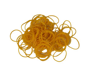 Merkloos Rubberen Elastiekjes - Hoogwaardig, Kleine, Gekleurde Kantoor Elastiekjes - 50g - Bruin