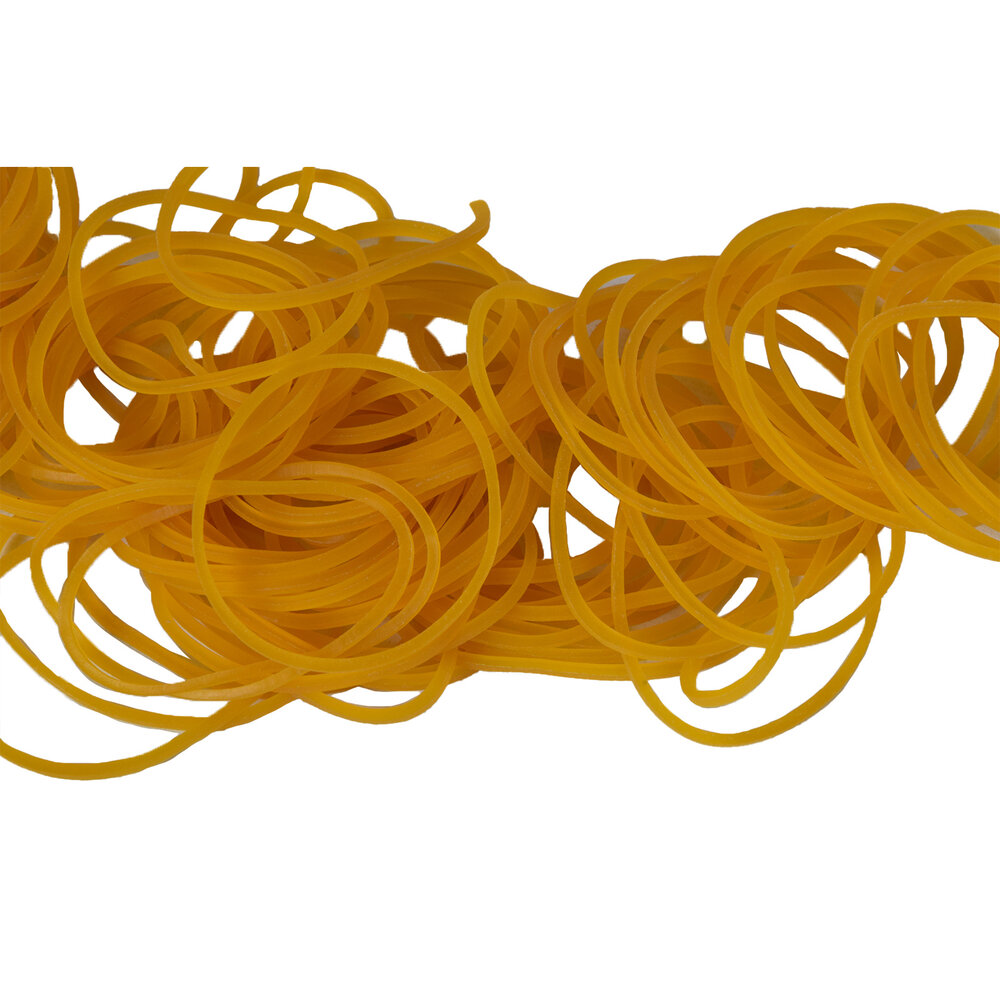 Merkloos Rubber Elastics - High-Quality, Small, Colored Office Elastics - 50g - Brown