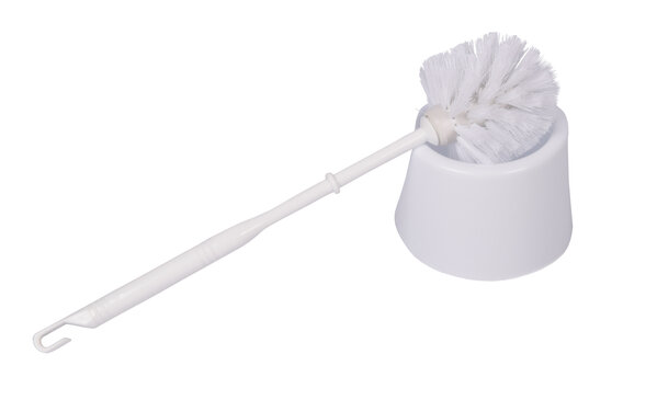 Merkloos Sleek White Toilet Brush Set for Efficient Cleaning - Plastic - 11.5x35x10 cm - 0.21 kg