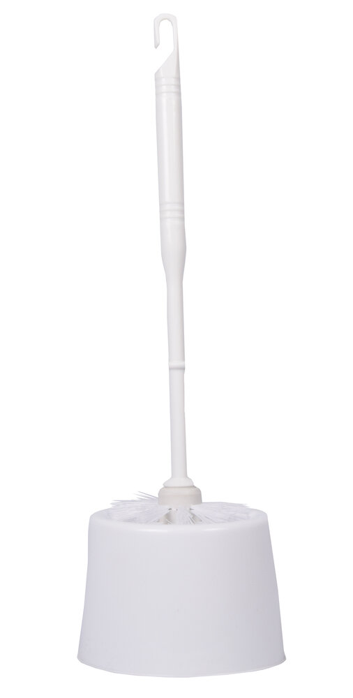 Merkloos Sleek White Toilet Brush Set for Efficient Cleaning - Plastic - 11.5x35x10 cm - 0.21 kg