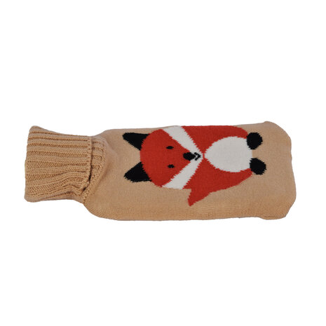 Discountershop Hot Water Bottle with Cover - 18cmx28cm - Gray Mix - Polyester and Rubber - Winter Accessories - Warmth Christmas Gift Discountershop Hot Water Bottle with Cover - 18cmx28cm - Gray Mix - Polyester and Rubber - Winter Accessories - Warmth Christmas Gift