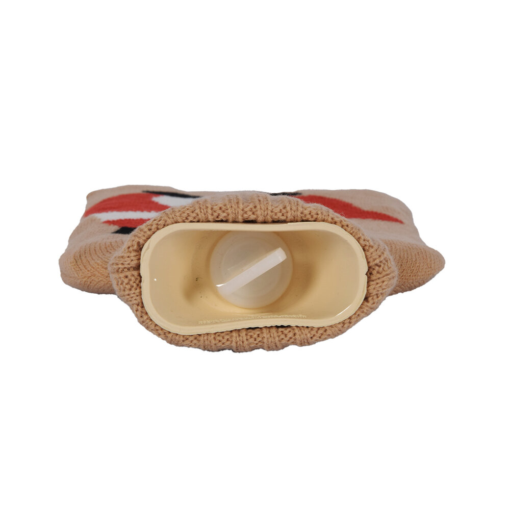 Discountershop Hot Water Bottle with Cover - 18cmx28cm - Gray Mix - Polyester and Rubber - Winter Accessories - Warmth Christmas Gift Discountershop Hot Water Bottle with Cover - 18cmx28cm - Gray Mix - Polyester and Rubber - Winter Accessories - Warmth Christmas Gift