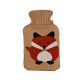 Discountershop Hot Water Bottle with Cover - 18cmx28cm - Gray Mix - Polyester and Rubber - Winter Accessories - Warmth Christmas Gift Discountershop Hot Water Bottle with Cover - 18cmx28cm - Gray Mix - Polyester and Rubber - Winter Accessories - Warmth Christmas Gift