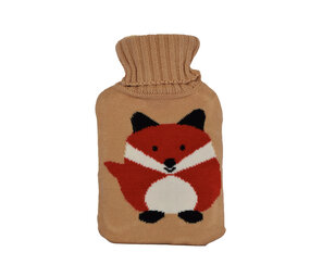 Discountershop Hot Water Bottle with Cover - 18cmx28cm - Gray Mix - Polyester and Rubber - Winter Accessories - Warmth Christmas Gift Discountershop Hot Water Bottle with Cover - 18cmx28cm - Gray Mix - Polyester and Rubber - Winter Accessories - Warmth Christmas Gift