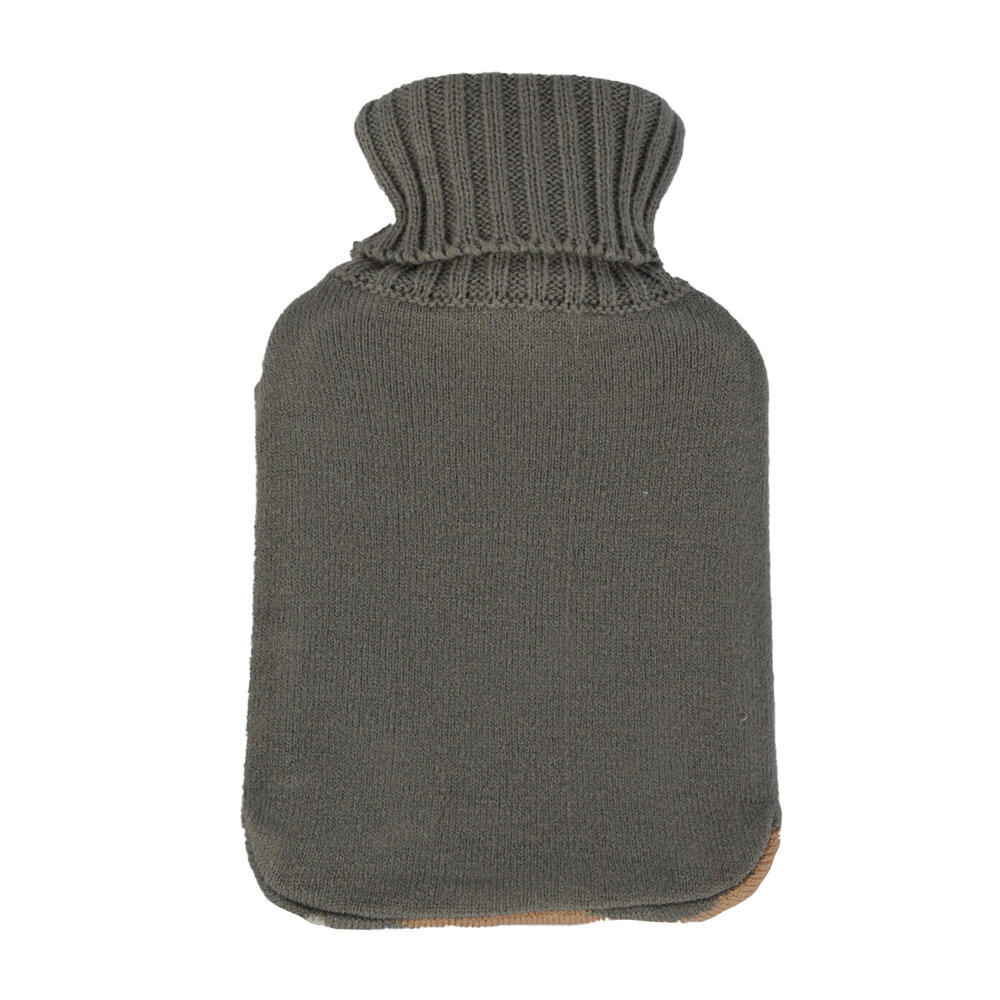 Discountershop Warmwaterkruik met Hoes - 18cmx28cm - Grijs Mix - Polyester en Rubber - Winteraccessoires - Warmte Kerstcadeau Discountershop Warmwaterkruik met Hoes - 18cmx28cm - Grijs Mix - Polyester en Rubber - Winteraccessoires - Warmte Kerstcadeau
