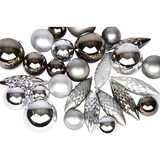 Discountershop Zilveren Kerstballen Set - Kunststof Kerstballen voor Kerstboomversiering en Kerstdecoratie Discountershop Zilveren Kerstballen Set - Kunststof Kerstballen voor Kerstboomversiering en Kerstdecoratie
